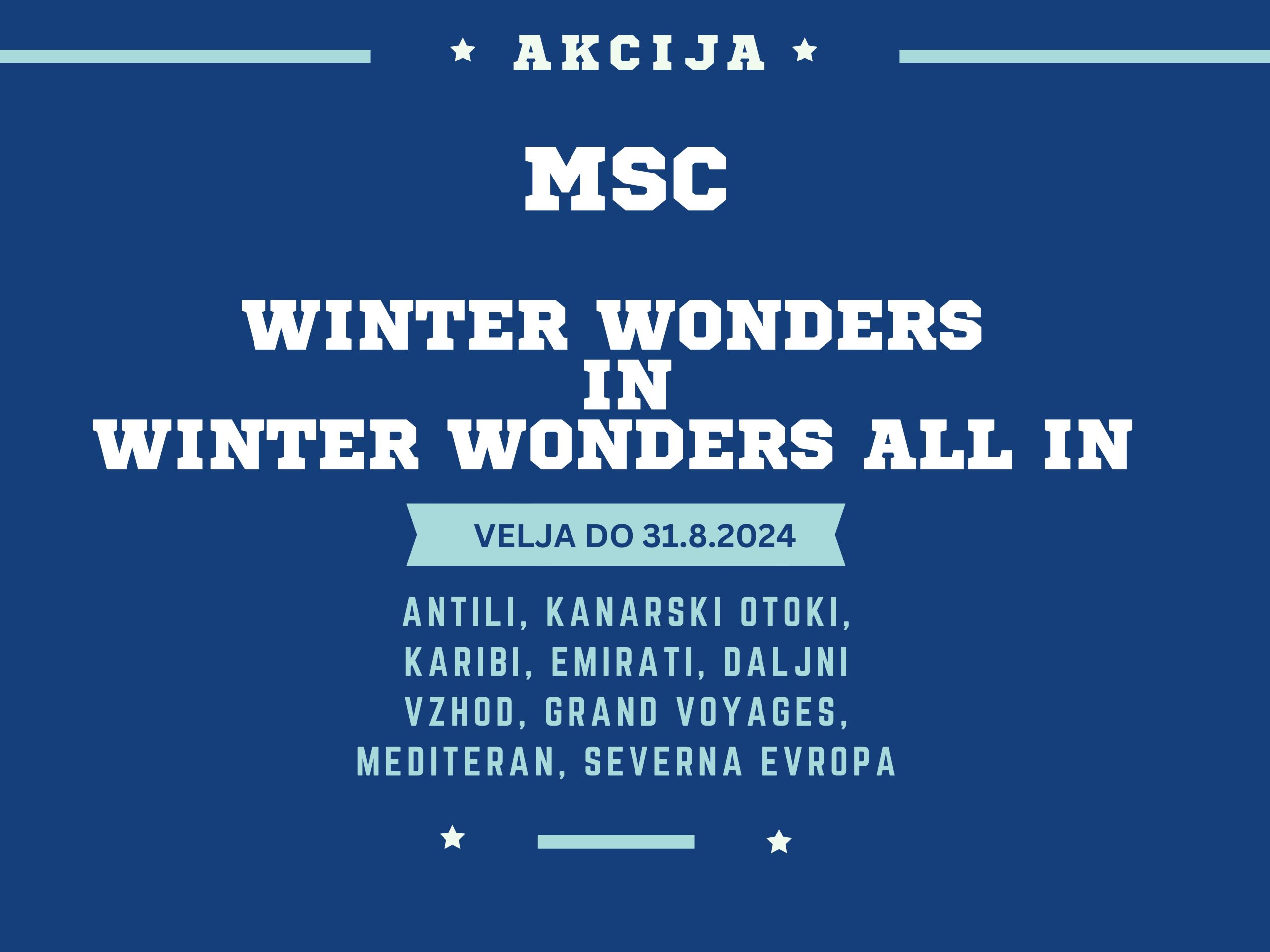 MSC cruises – Winter wonders akcija