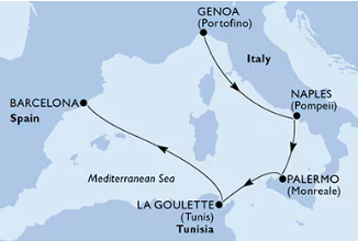 Msc Splendida 5.1.2026, Genova-Barcelona
