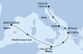 Msc Fantasia 27.4.2025, Barcelona-Trst