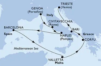 Msc Fantasia 23.4.2026, Genova-Trst