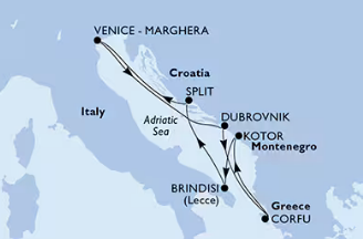 MSC Armonia 4.7.2027, Benetke