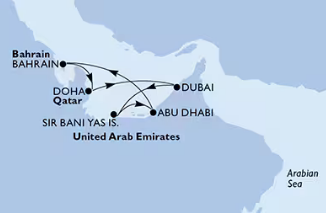 MSC World Europa 20.2.2027, Dubaj