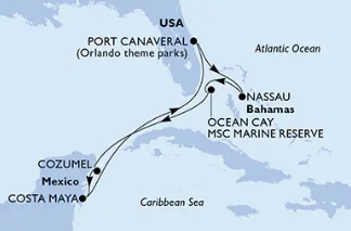 MSC Grandiosa 7.8.2027, Port Canaveral