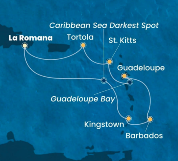 Costa Pacifica 8 dnevna Karibska križarjenja iz La Romana odhodi od Januarja do Aprila 2026