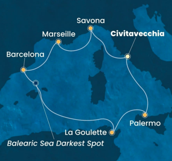 Costa Smeralda 7 dnevna Sredozemska križarjenja iz Civitavecchie 2026
