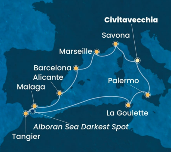 Costa Toscana 7 dnevna sredozemska križarjenja iz Civitavecchie 2026