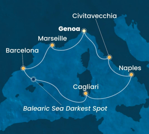 Costa Toscana 7 dnevna sredozemska križarjenja iz Genove od Maja do Novembra 2026