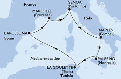 Novembrsko križarjenje po Zahodnem Sredozemlju z MSC Euribio🌍