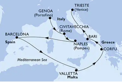 MSC Fantasia 23.4.2026, Genova-Trst