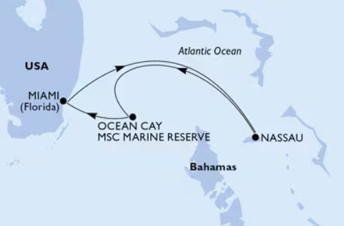 MSC Seaside 15.2.2027, Miami