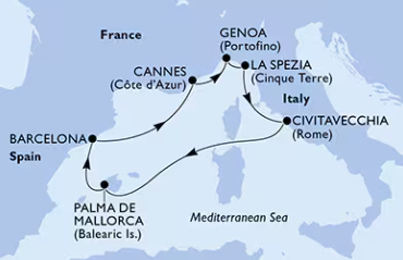 MSC Grandiosa 24.6.2026, Civitavecchia