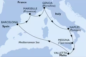 MSC World Europa 12.6.2026, Barcelona