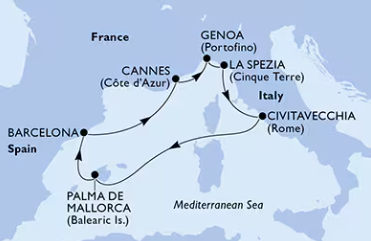 MSC Grandiosa 4.7.2026, Barcelona