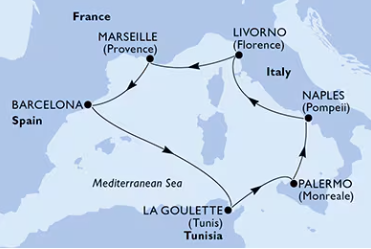 MSC Meraviglia 7.6.2026, Livorno