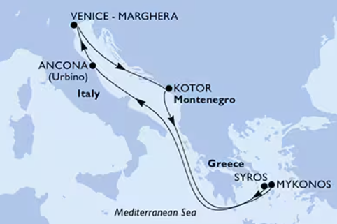 MSC Lirica 25.7.2026, Benetke