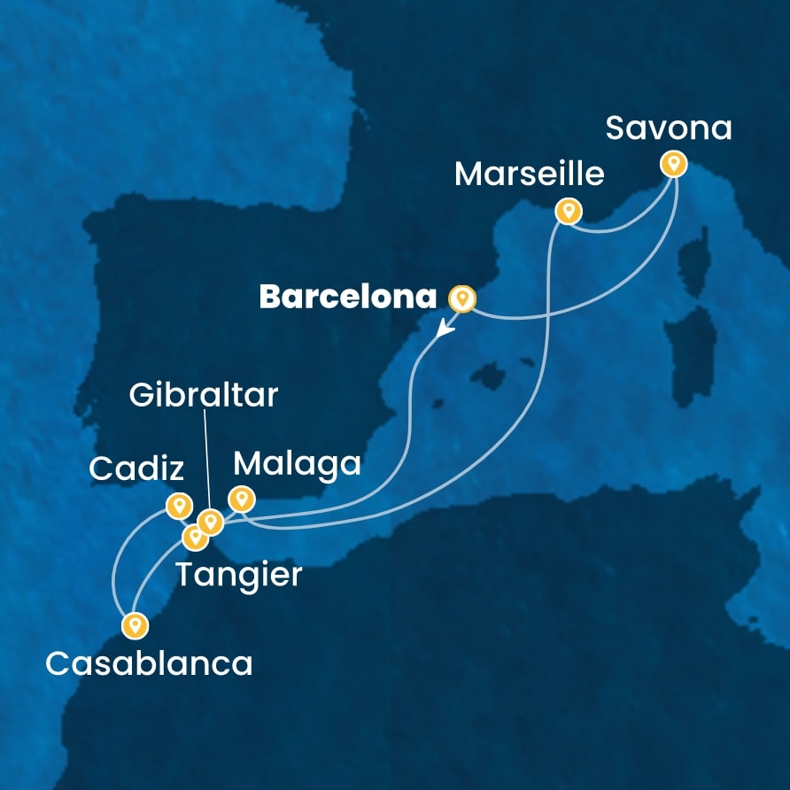 Costa Diadema iz Barcelone 11 dni