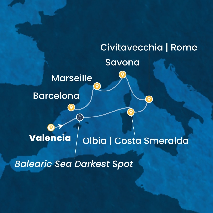 Costa Pacifica iz Valencije