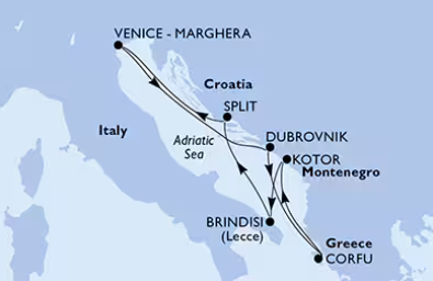 MSC Armonia 30.8.2026, Benetke