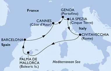 MSC Grandiosa 12.9.2026, Barcelona