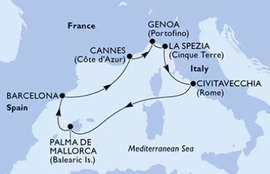 MSC Grandiosa 10.10.2026, Barcelona