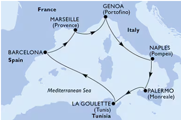 MSC Euribia 16.1.2027, Barcelona