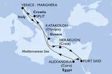 MSC Lirica 7.12.2026, Benetke 11 dni